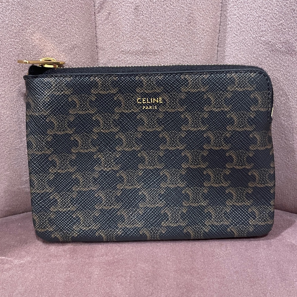 Celine Coin Purse in Triomphe Canvas